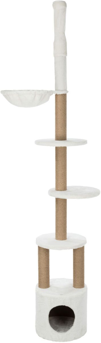 TRIXIE - Floor To Ceiling Aurelio Cat Tree, Colour: Blanc, Size: 220-250cm