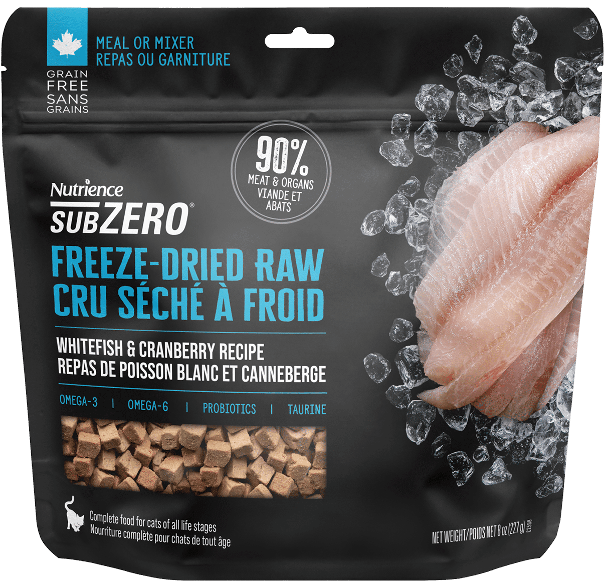 NUTRIENCE - Freeze-Dried Raw Whitefish &amp; Cranberry Cat Food, Size: 113g