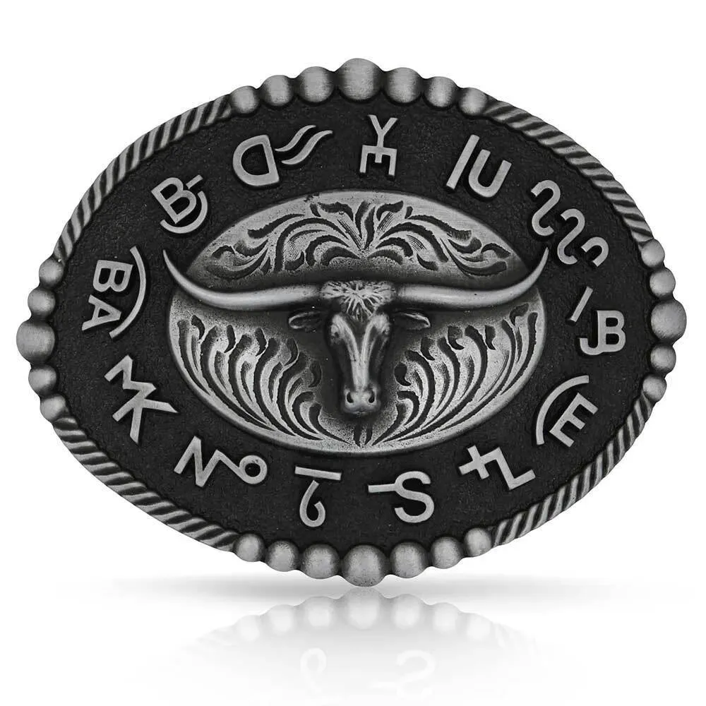 MONTANA SILVERSMITHS - Branded Legacy Longhorn Buckle