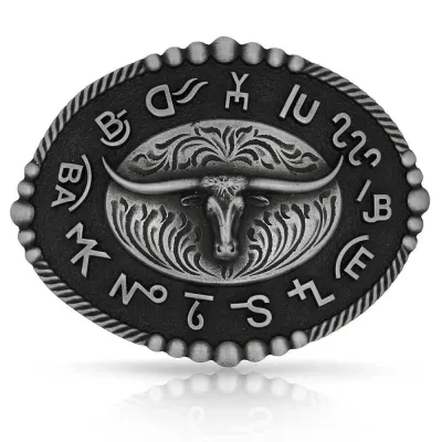 MONTANA SILVERSMITHS - Branded Legacy Longhorn Buckle