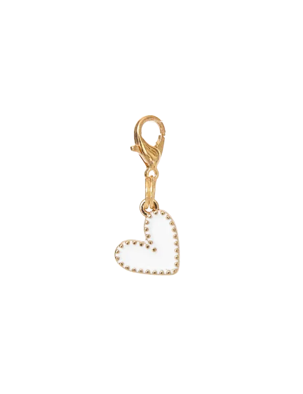 LUXY CHARMS - Heart Charms White