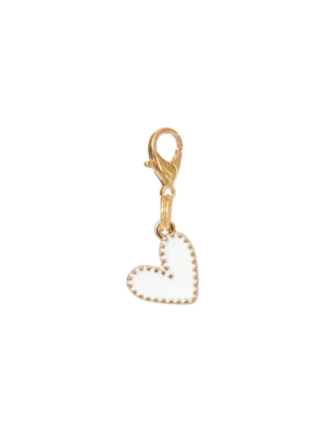 LUXY CHARMS - Heart Charms White