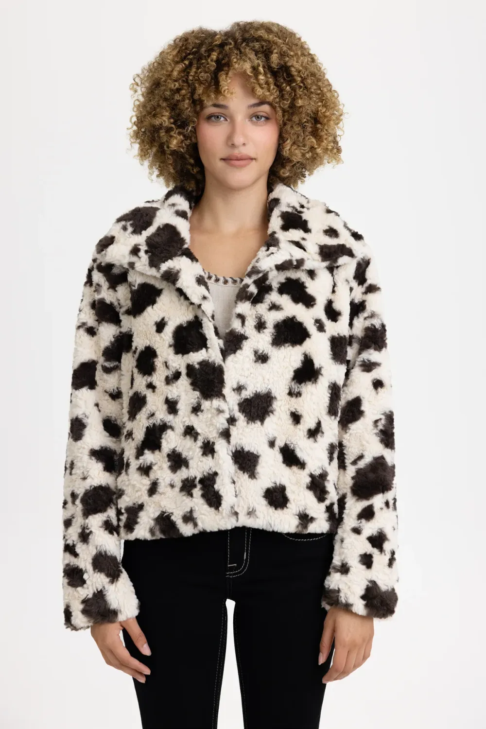 MISS ME - Soprano Cow Print Jacket