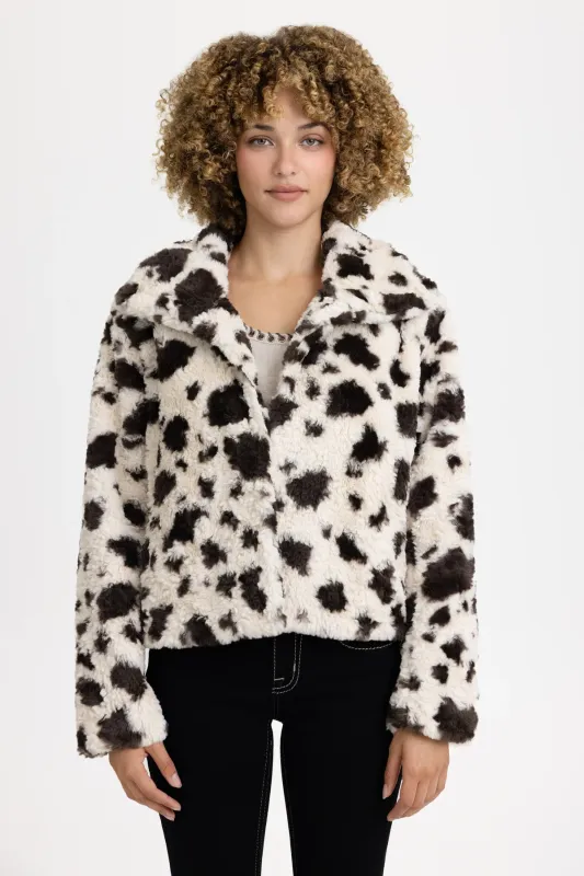 MISS ME - Soprano Cow Print Jacket
