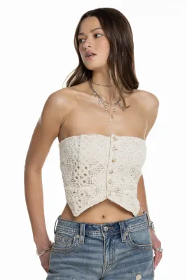 MISS ME - Desert Heat Crochet Top