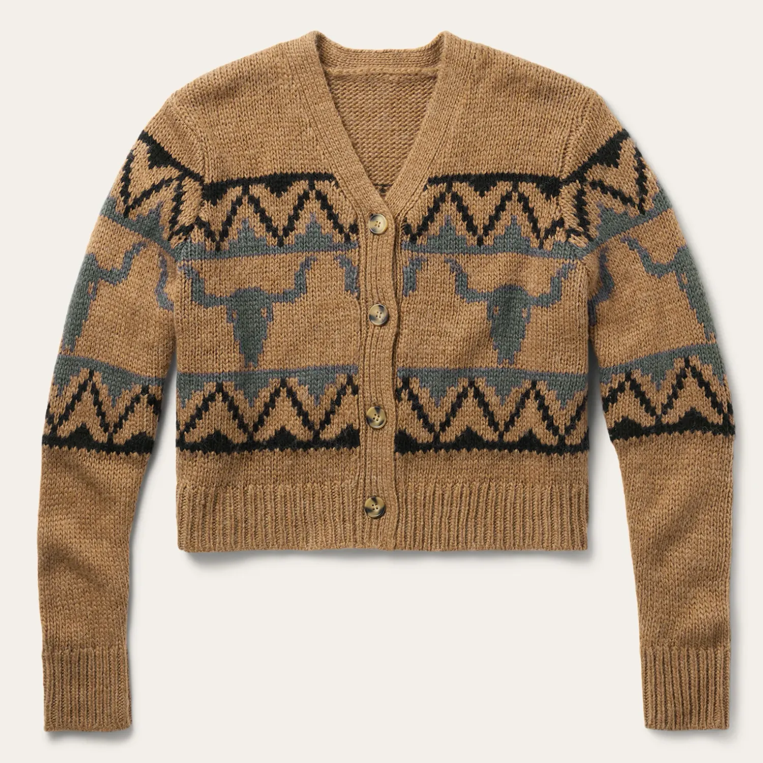 STETSON - Steer Head Cropped Cardigan