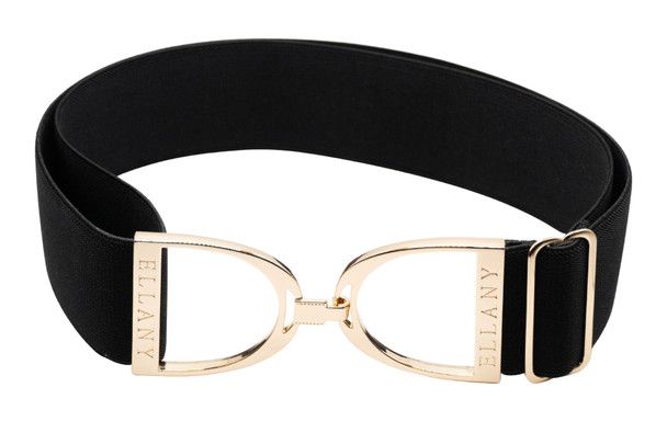 ELLANY - Elastic Belt 2&quot; Black &amp; Gold