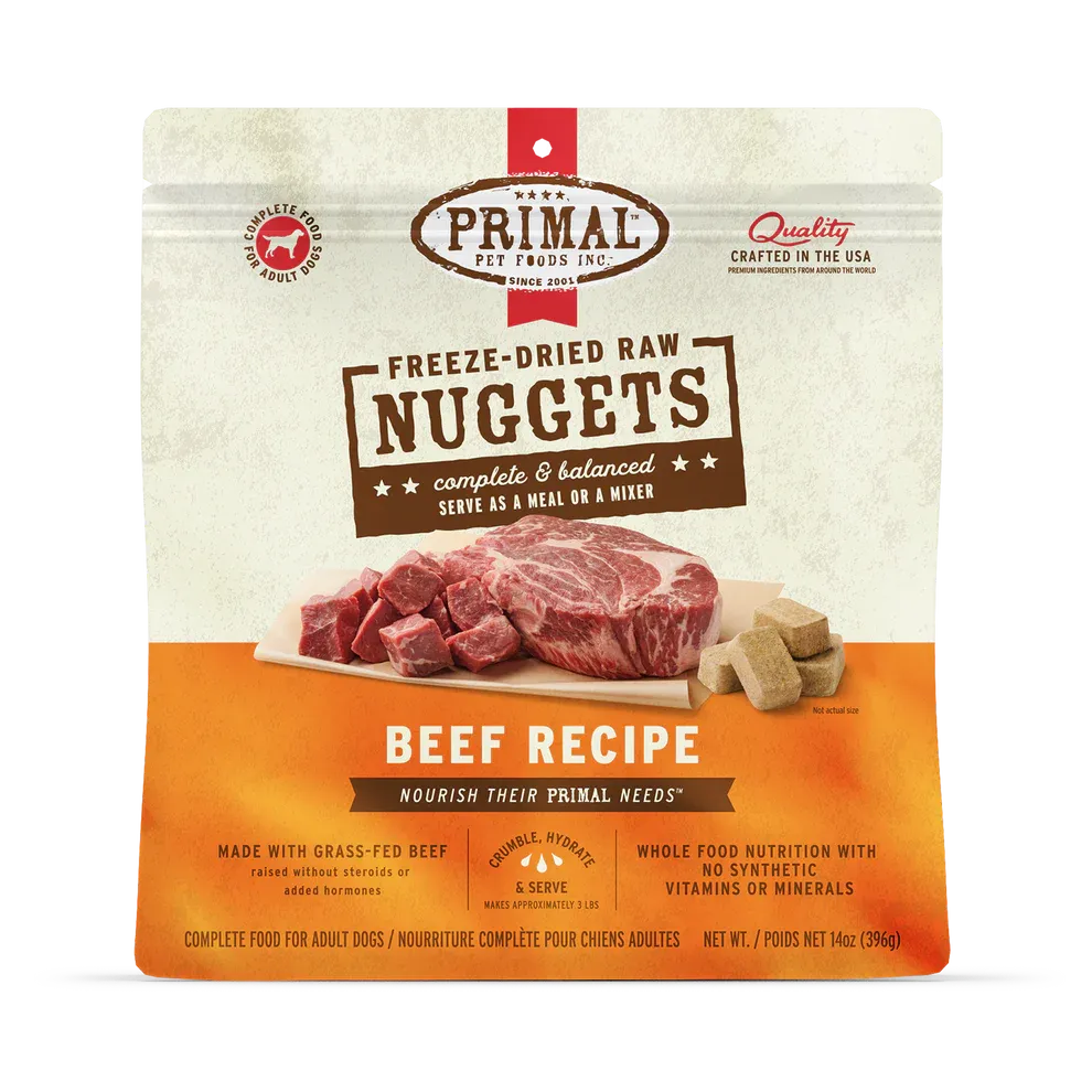 PRIMAL - Freeze-Dried Raw Scoopable Pronto Beef Recipe, Size: 453g