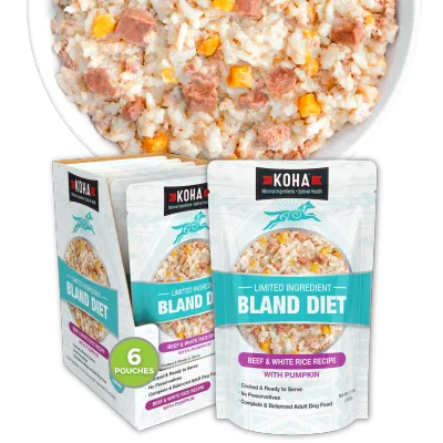 KOHA - Wet Bland Diet Beef &amp; White Rice Recipe for Dogs