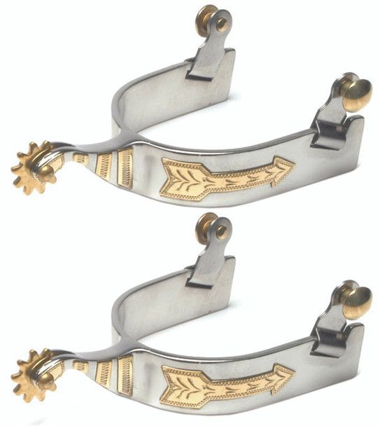 JACKS - Stainless Steel Roper Spurs Engraved Trim