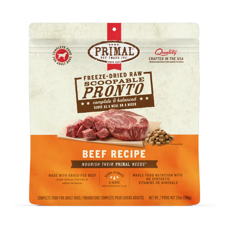 PRIMAL - Freeze-Dried Raw Scoopable Pronto Beef Recipe