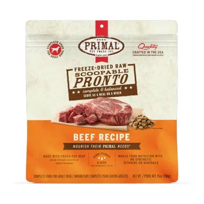 PRIMAL - Freeze-Dried Raw Scoopable Pronto Beef Recipe