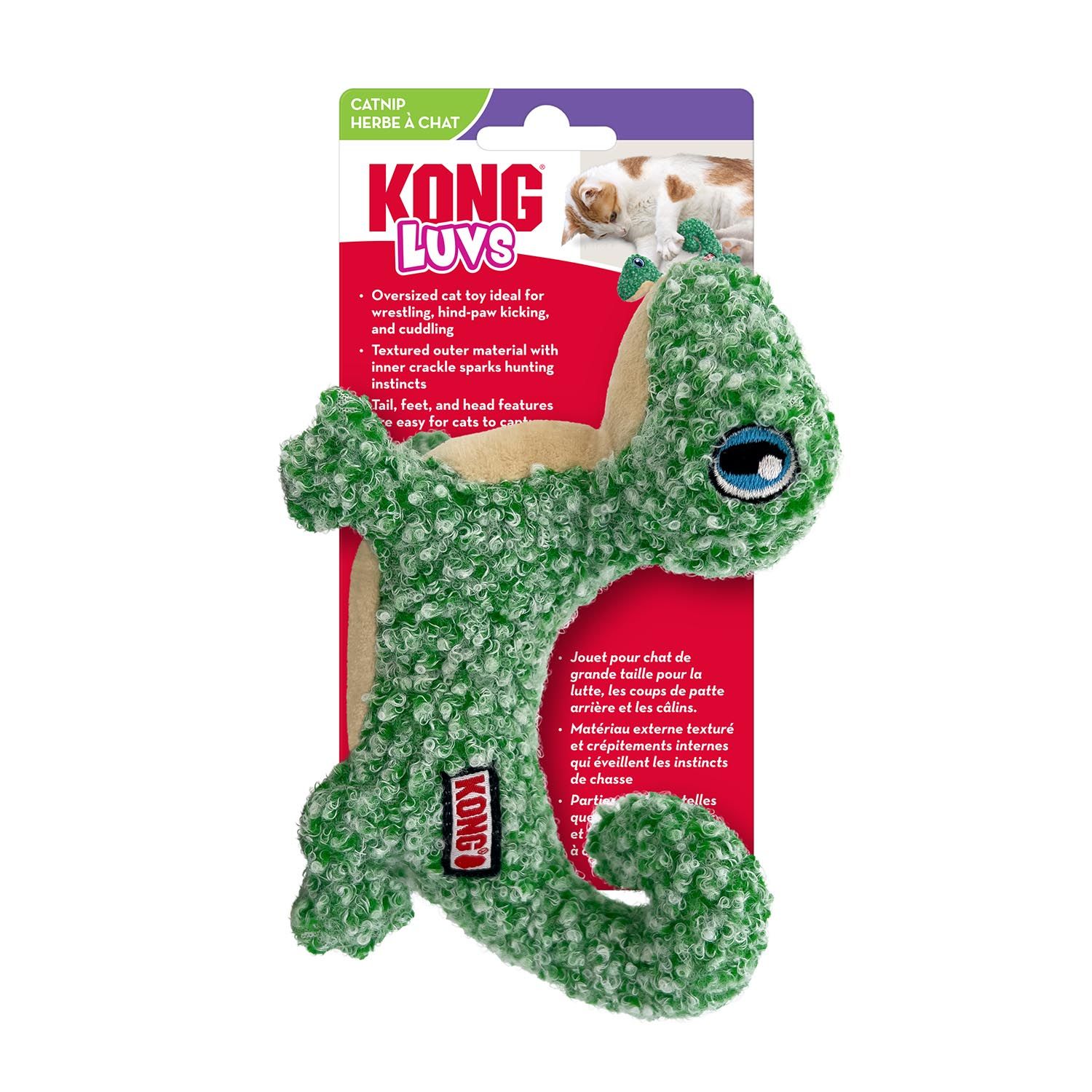 KONG - Cat Luvs Lizard w/ Catnip, Colour: Vert