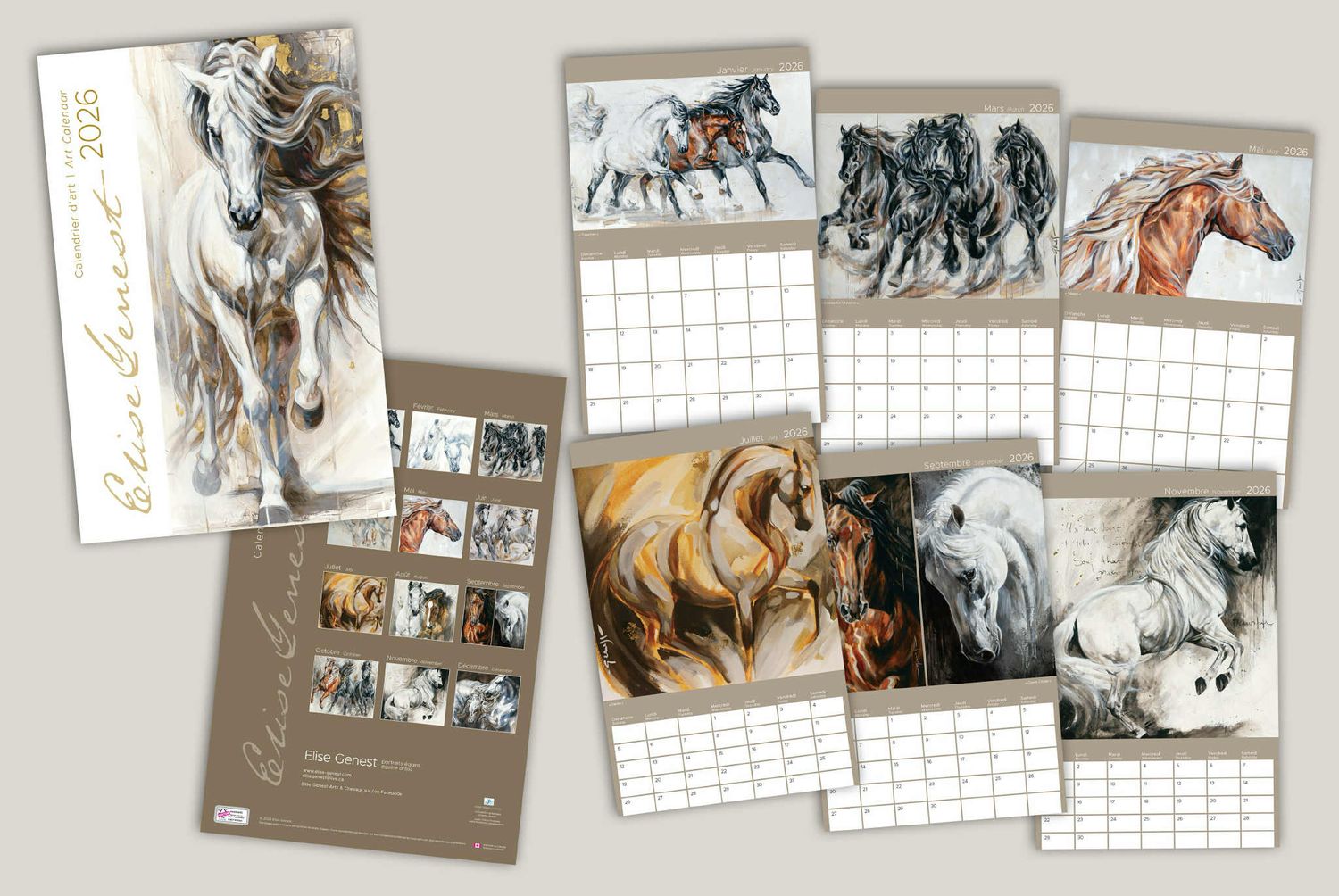 CAVALIER - Elise Genest 2026 Art Calendar