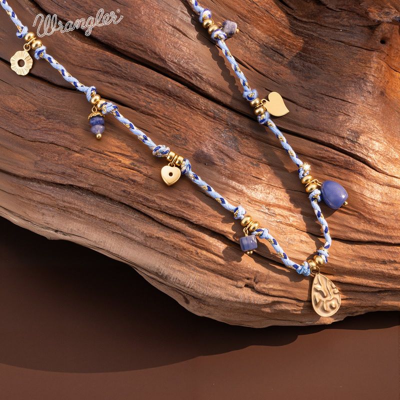 WRANGLER - Western 14K Rope Chain Necklace Charm