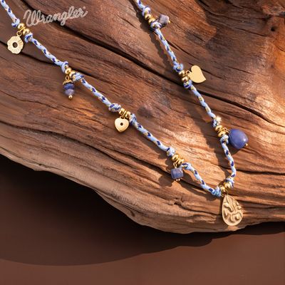 WRANGLER - Western 14K Rope Chain Necklace Charm