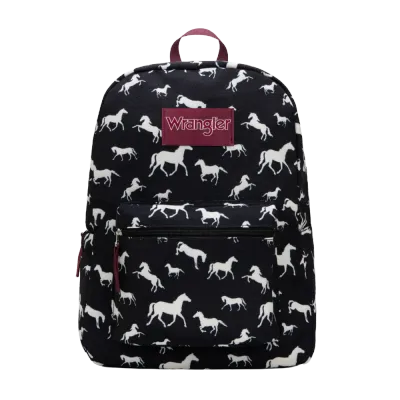 WRANGLER - Black Horse Print Backpack