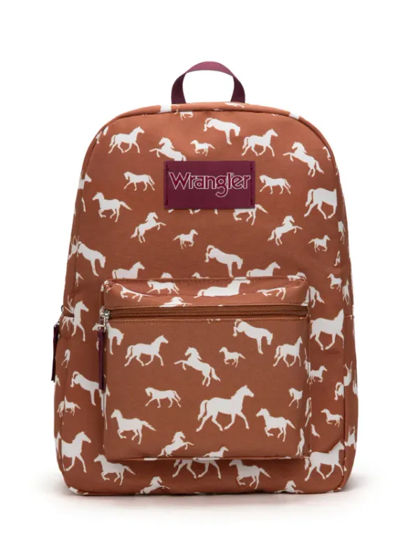 WRANGLER - Brown Horse Print Backpack