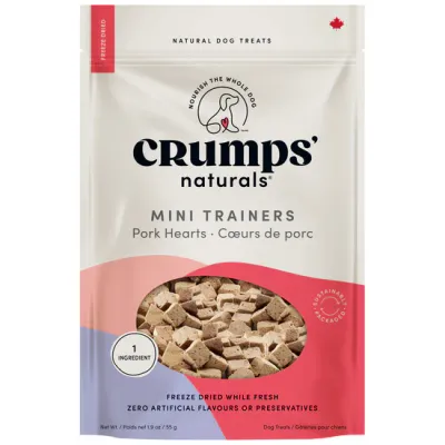 CRUMPS&#39; NATURALS - Freeze Dried Mini Trainers Pork Hearts
