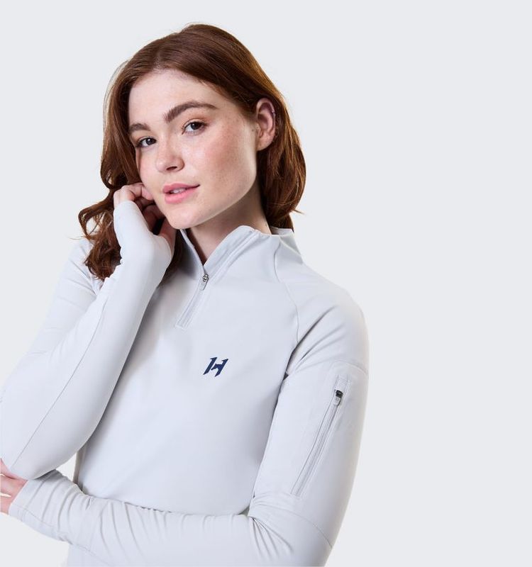 HORSEWARE - Long Sleeves Strive Winter 1/4 Zip Light Grey