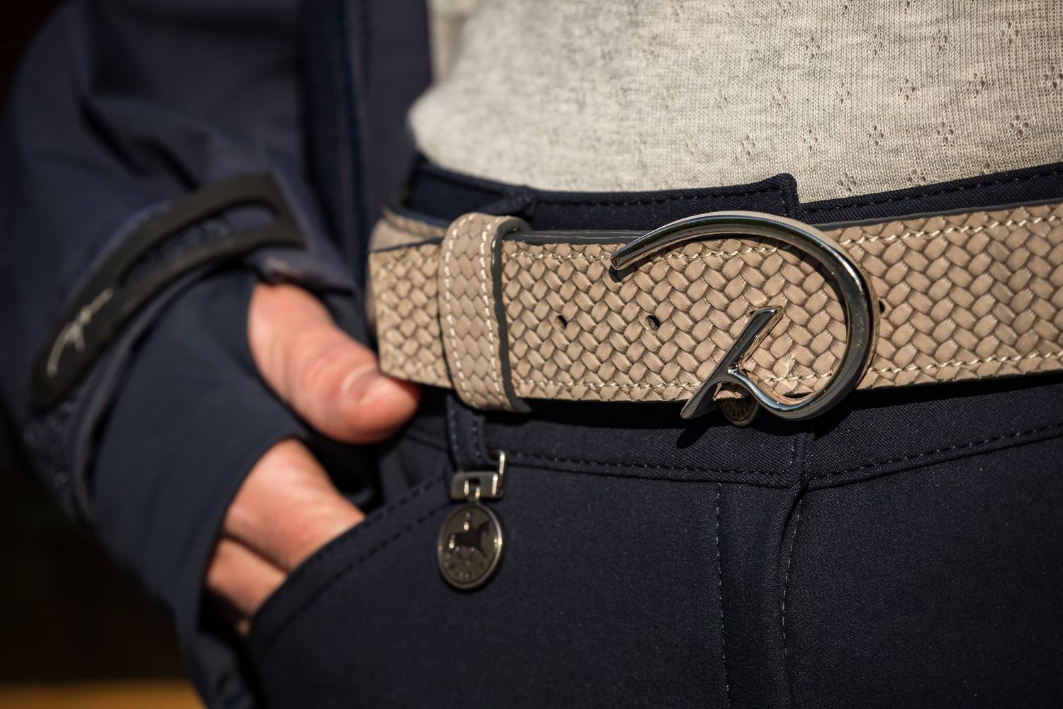 DY&#39;ON - Ceinture Classic Sydney, Color: Gris, Size: 75 cm