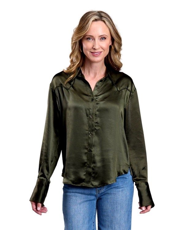 STETSON - Long Sleeve Green Button Shirt