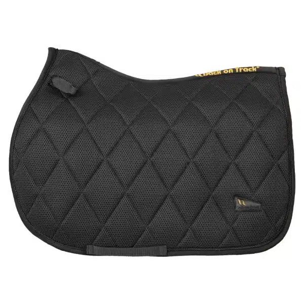BACK ON TRACK - Black AirFlow Saddle Pad, Size: Full