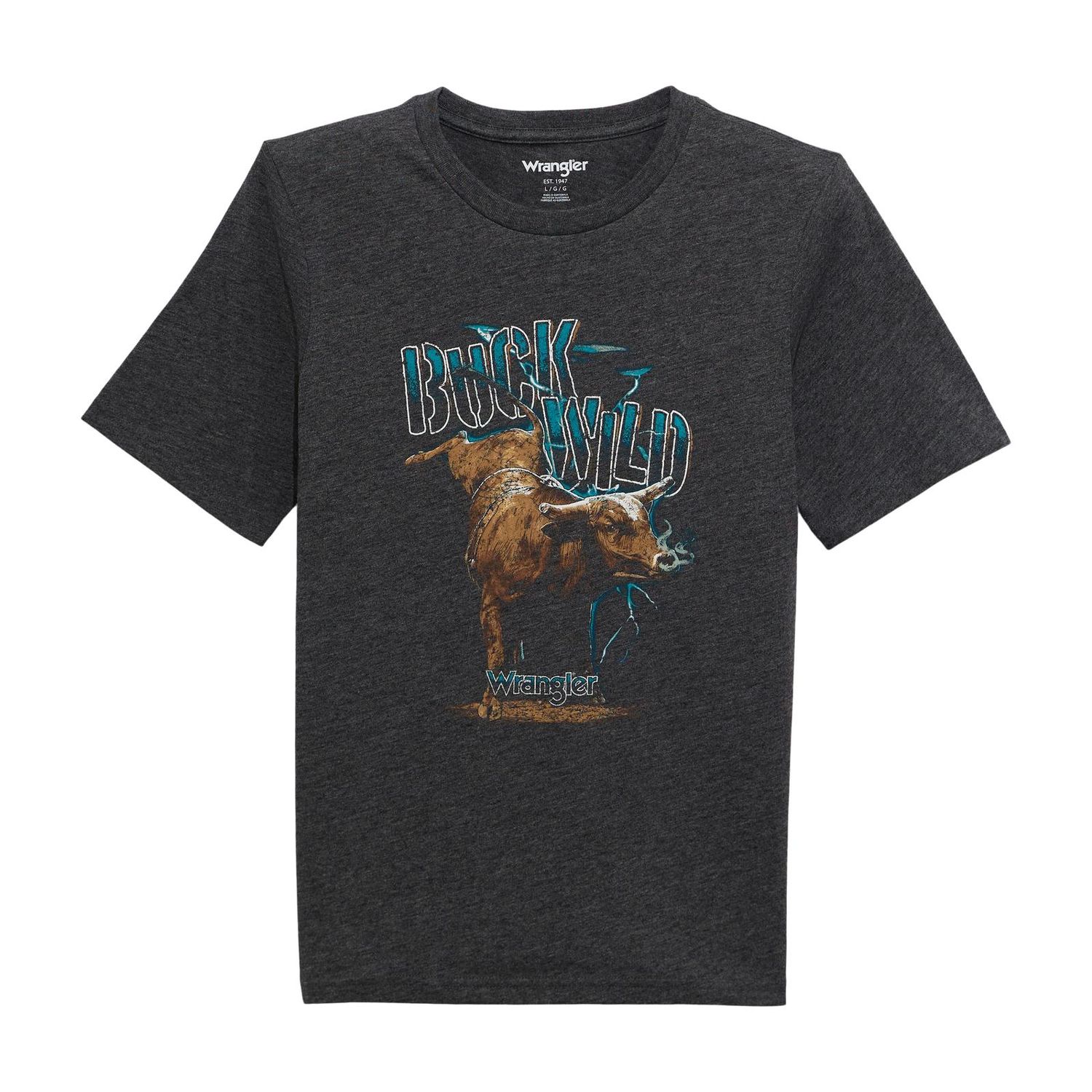 WRANGLER - Boy's Buck Wild Logo Front Graphic T-Shirt