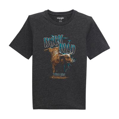 WRANGLER - Boy's Buck Wild Logo Front Graphic T-Shirt