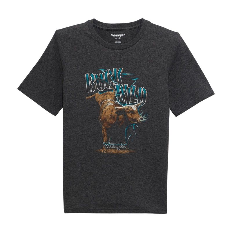 WRANGLER - Boy's Buck Wild Logo Front Graphic T-Shirt