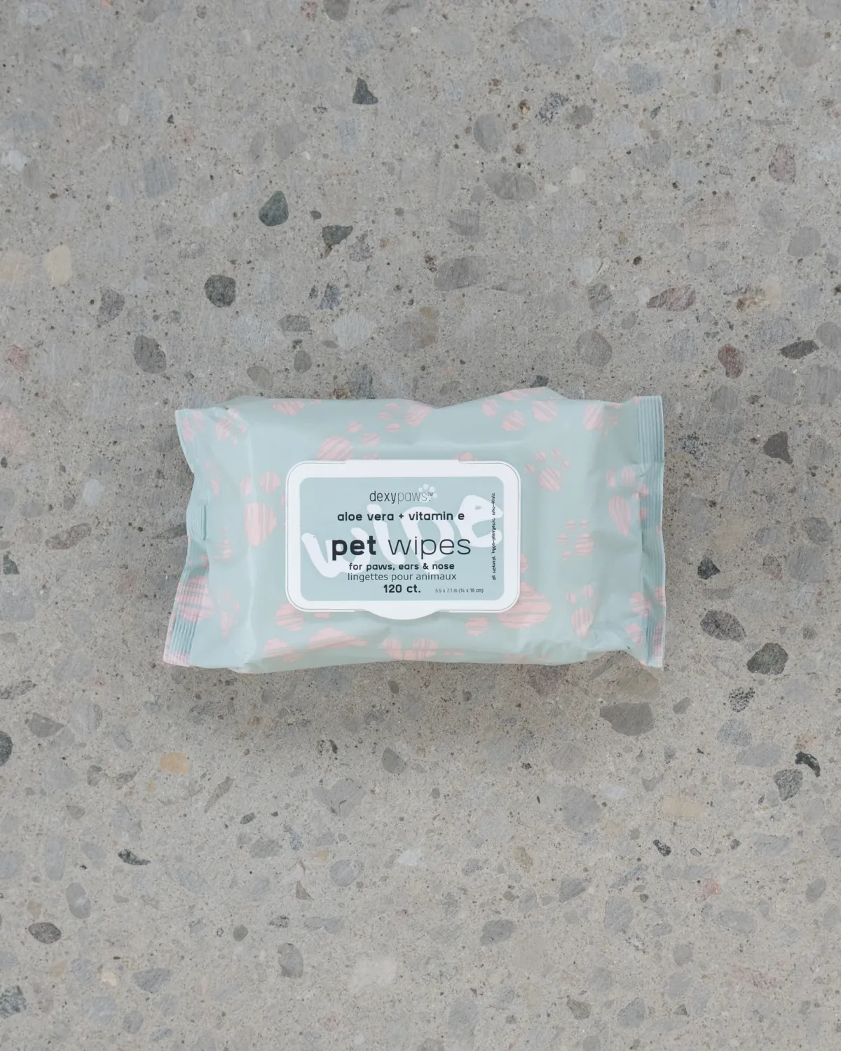 DEXYPAWS - Pet Cleansing Wipes in Resealable Bag, Type: Aloès &amp; Vitamine E