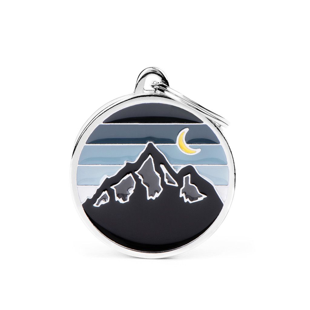 MYFAMILY - Charms Mountain ID Tag, Size: 32mm x 37mm