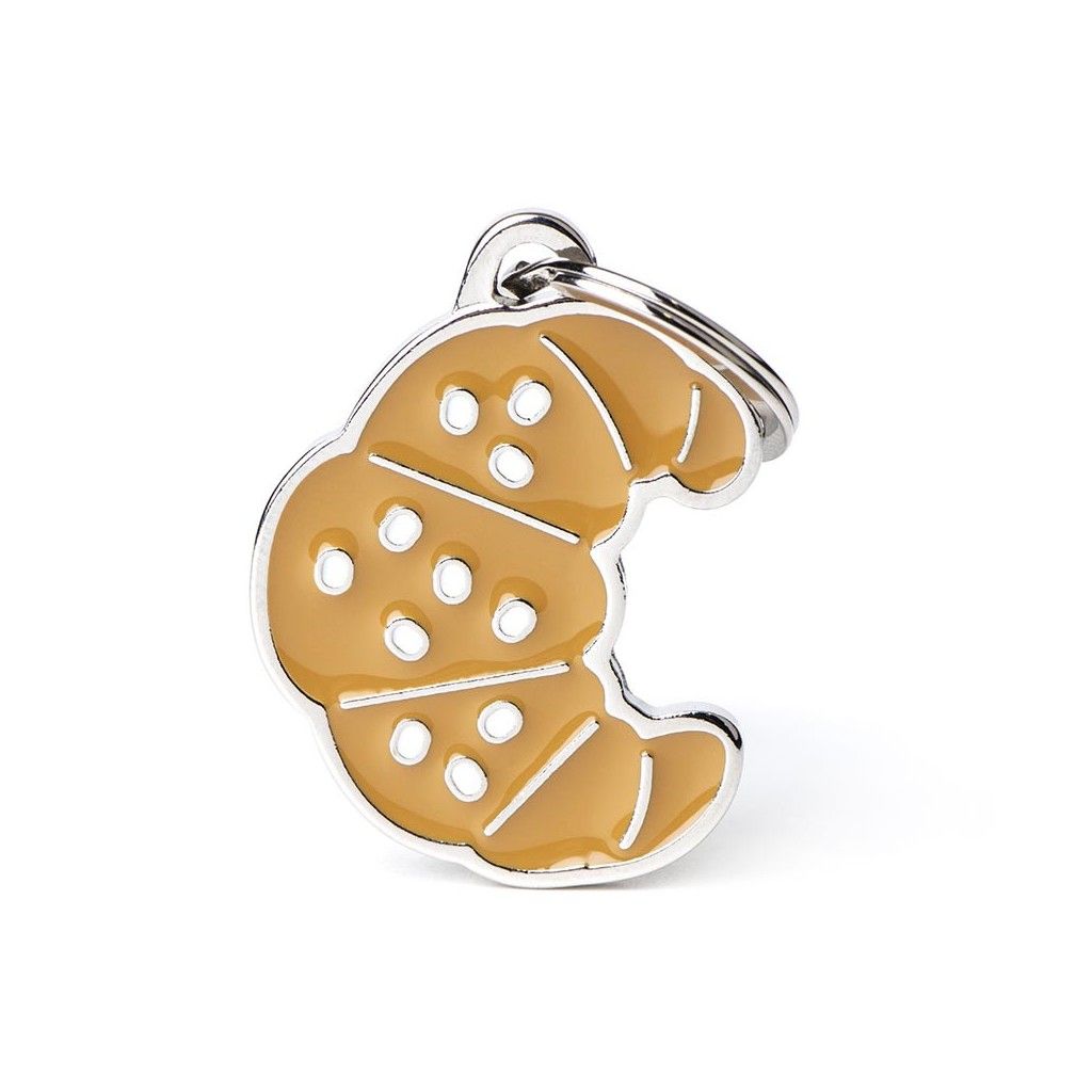 MYFAMILY - Food Croissant ID Tag, Size: 27mm x 35mm