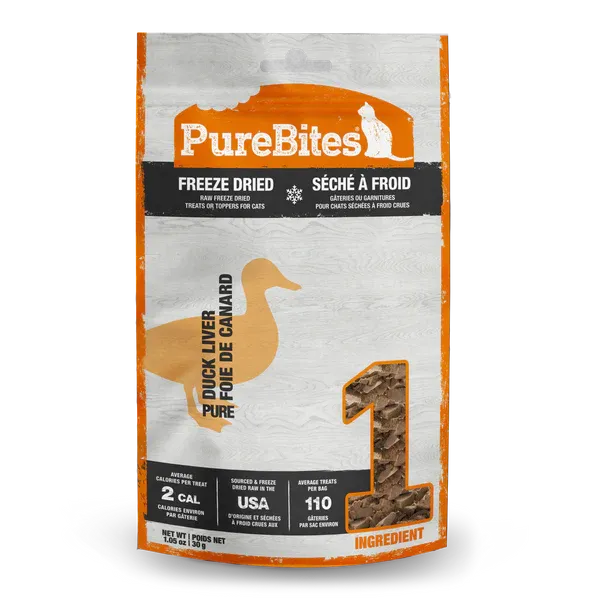 PUREBITES - Duck Freeze Dried Cat Treats, Size: 30g