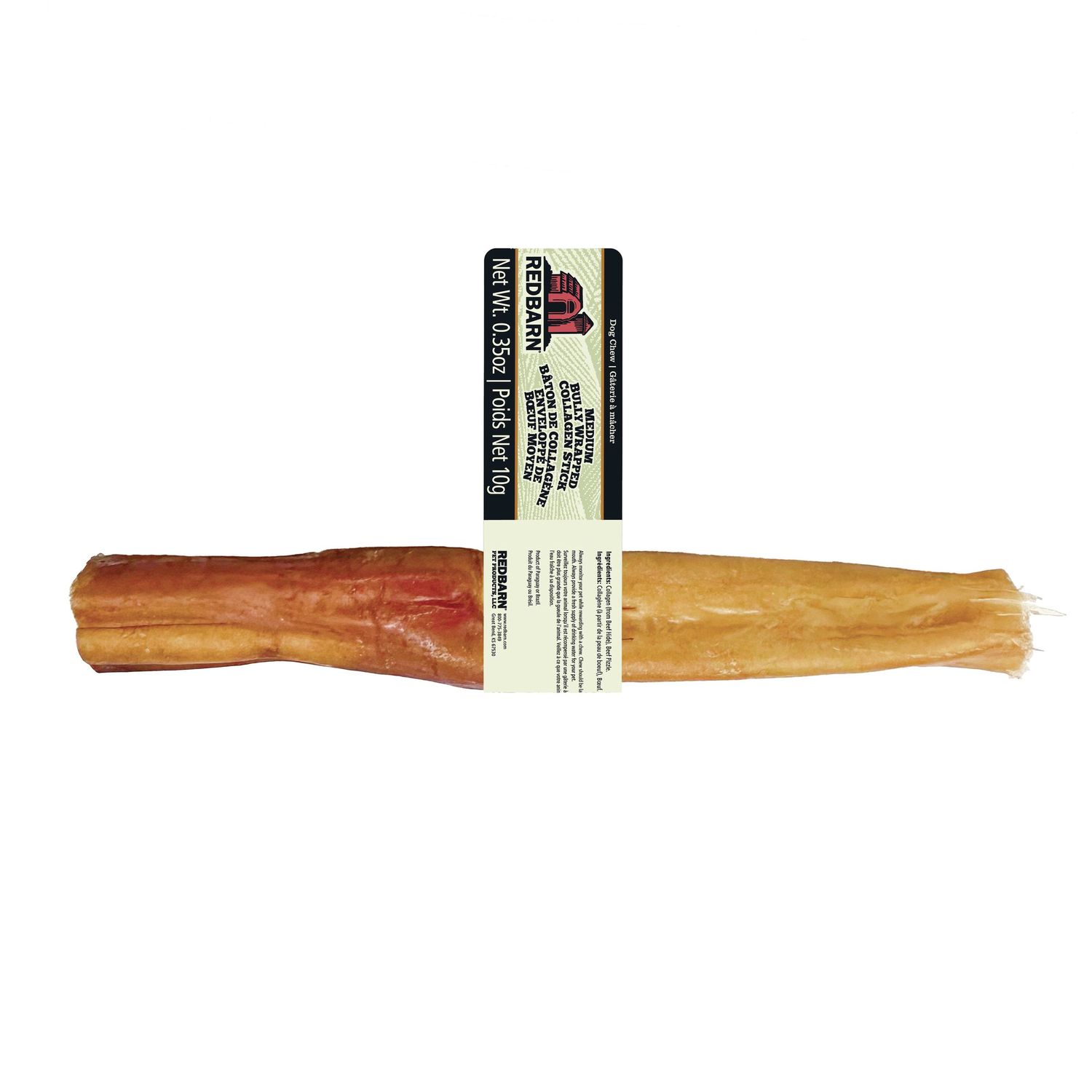 REDBARN - Bully Wrapped Collagen Stick, Size: Moyen