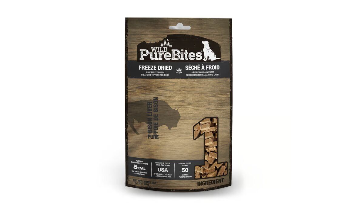 PUREBITES - Wild Bison Freeze-Dried Dog Treats, Size: 60g
