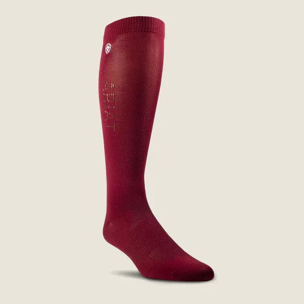 ARIAT - Radiant Sock AriatTEK, Size: Medium, Color: Burnt Russet