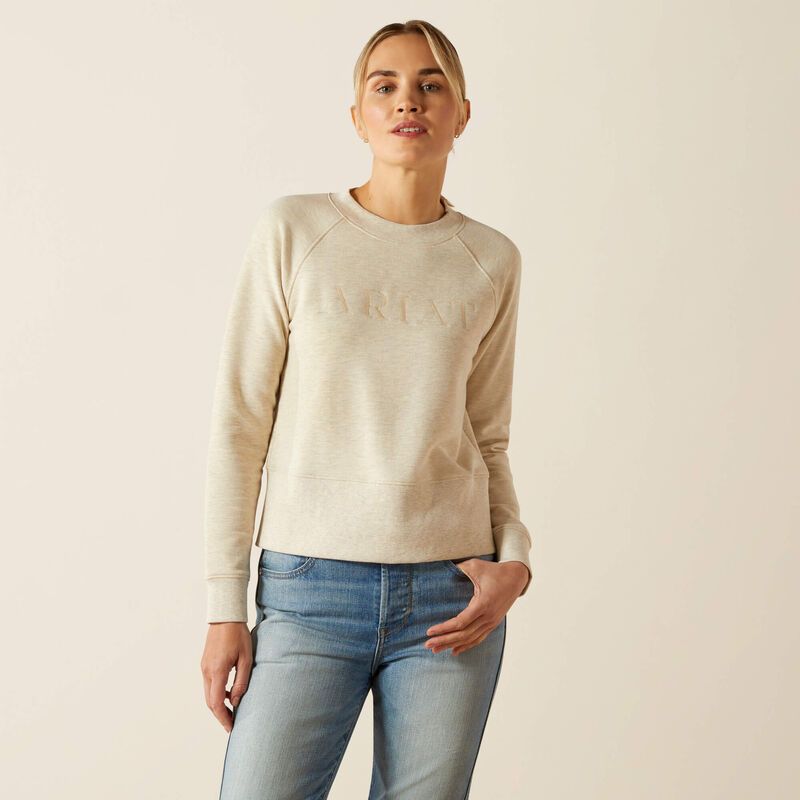 ARIAT - Martine Sweatshirt Pelican Heather, Size: xsmall