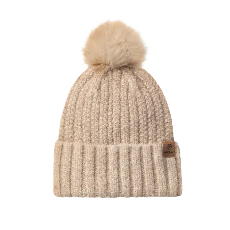 ARIAT - Ladies Chilton Natural Tan Knitted Beanie