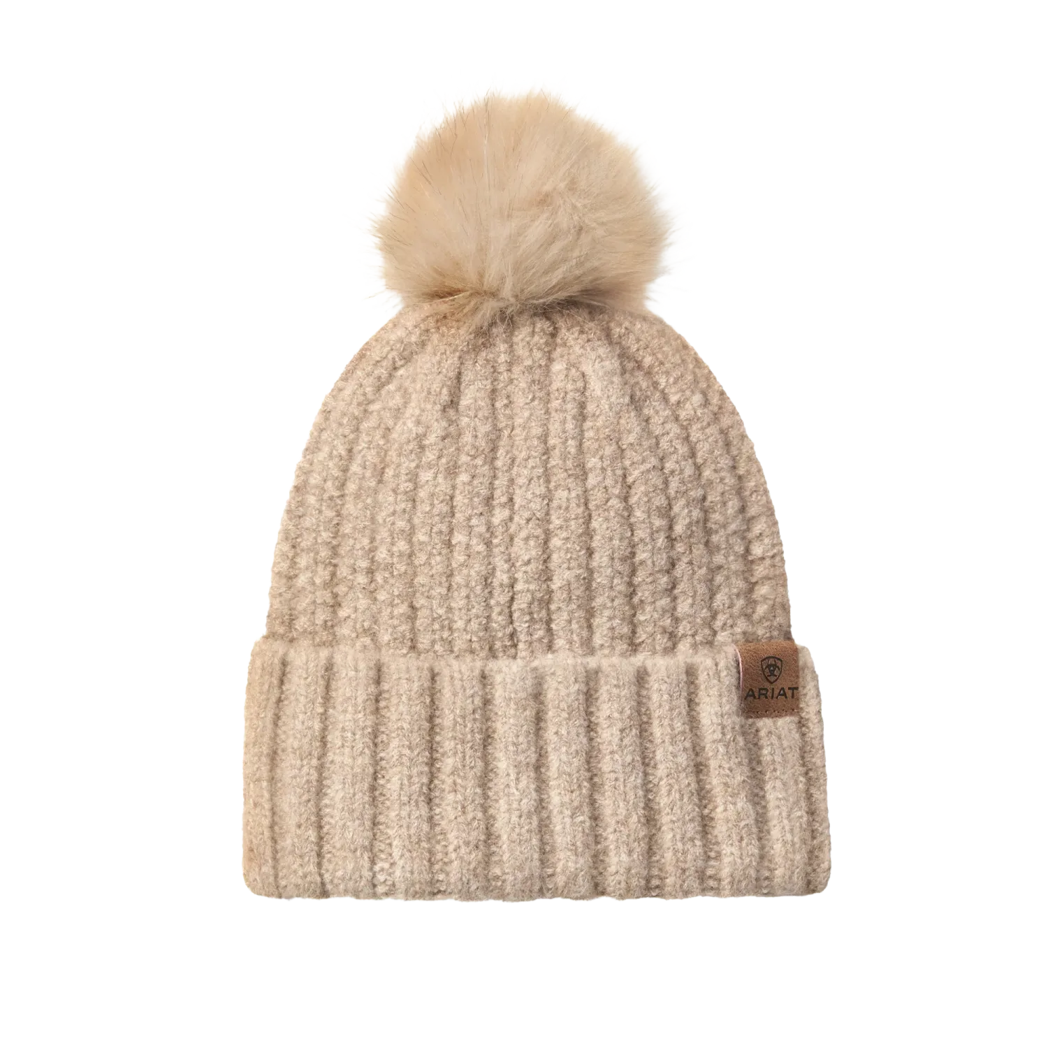 ARIAT - Ladies Chilton Natural Tan Knitted Beanie, Size: One size