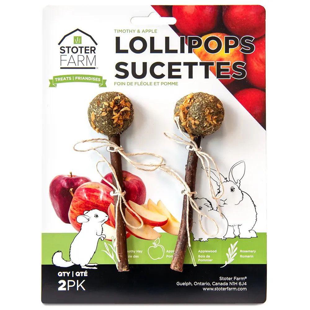 STOTER FARM - Lollipop Treats, Flavour: Pomme, Size: Paquet de 2