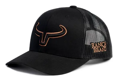 RANCH BRAND - Rancher Outline Logo SnapBack Black Cap