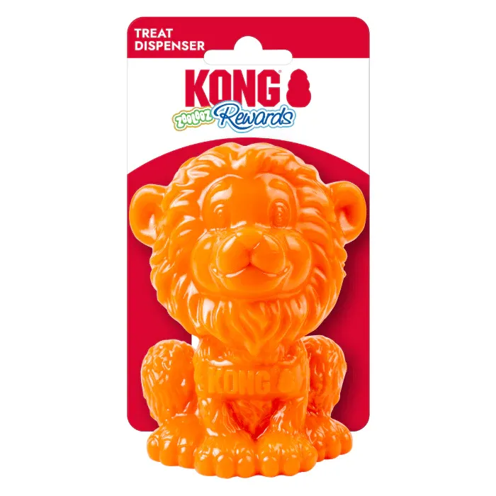 KONG - Zoolooz Rewards Lion Dog Toy, Size: Medium