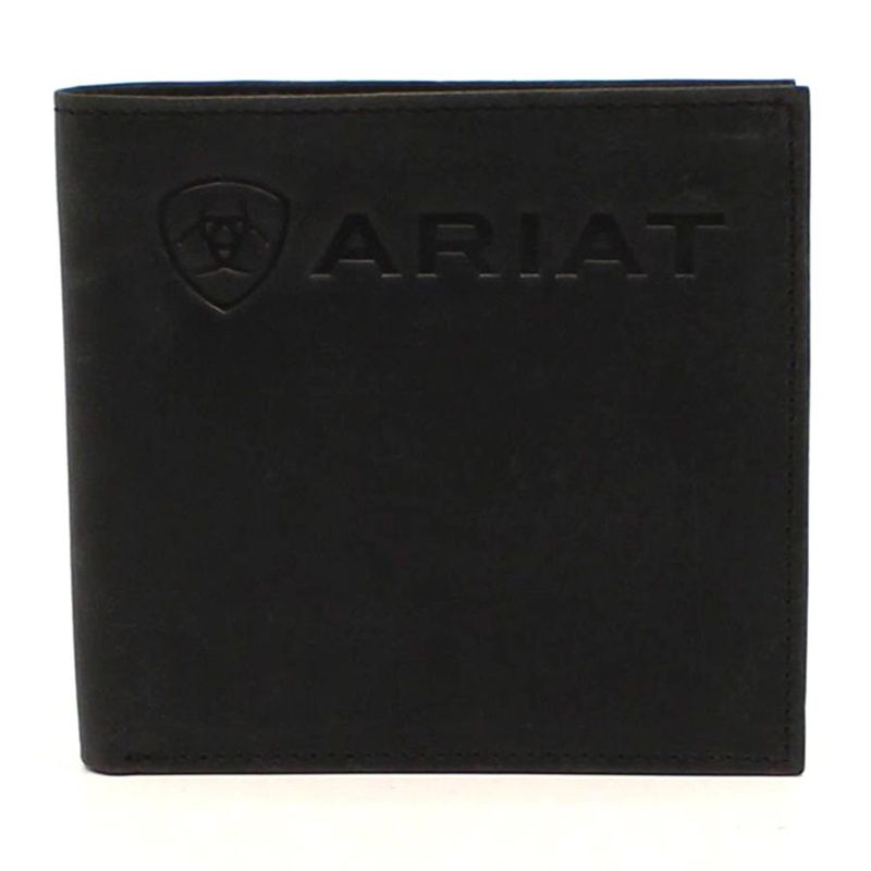 ARIAT - Smooth Black Leather BiFold Wallet