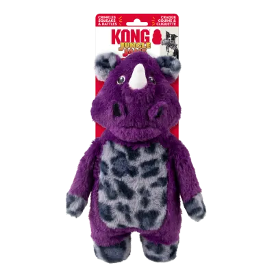 KONG - Jungle Jamz Rhino Dog Plush KONG - Jungle Jamz Rhino Dog Plush