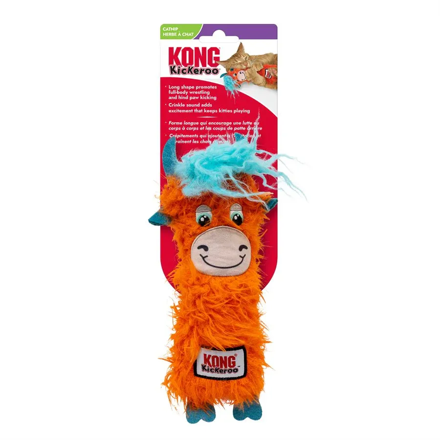 KONG - Kickeroo Highland Cow Plush, Colours: Assorti