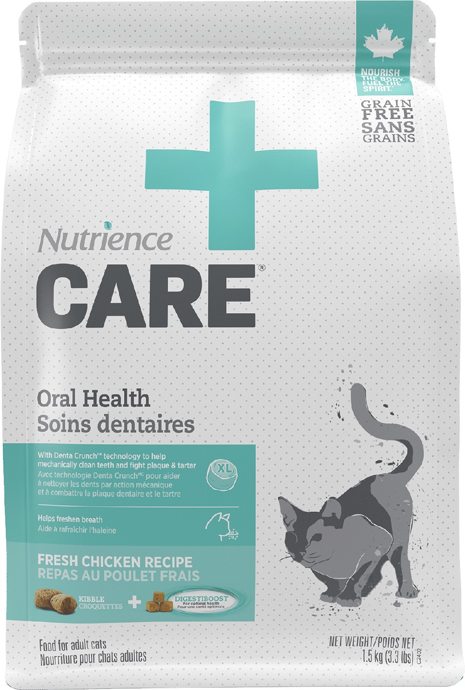 NUTRIENCE - Care+ Oral Health Dental Kibble for Cats, Size: 1.5kg