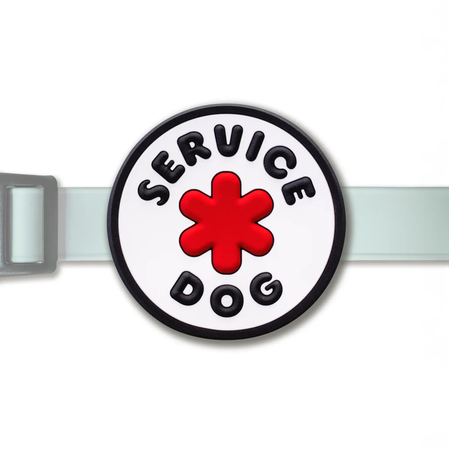 JIBY DOG CREW - Service Dog Charm, Colour: White/Black/Red