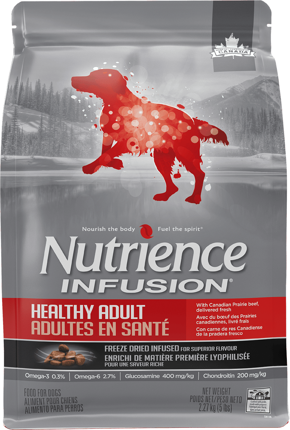 NUTRIENCE - Canadian Beef Infusion Healthy Adult Dog Food, Size: 2.27kg