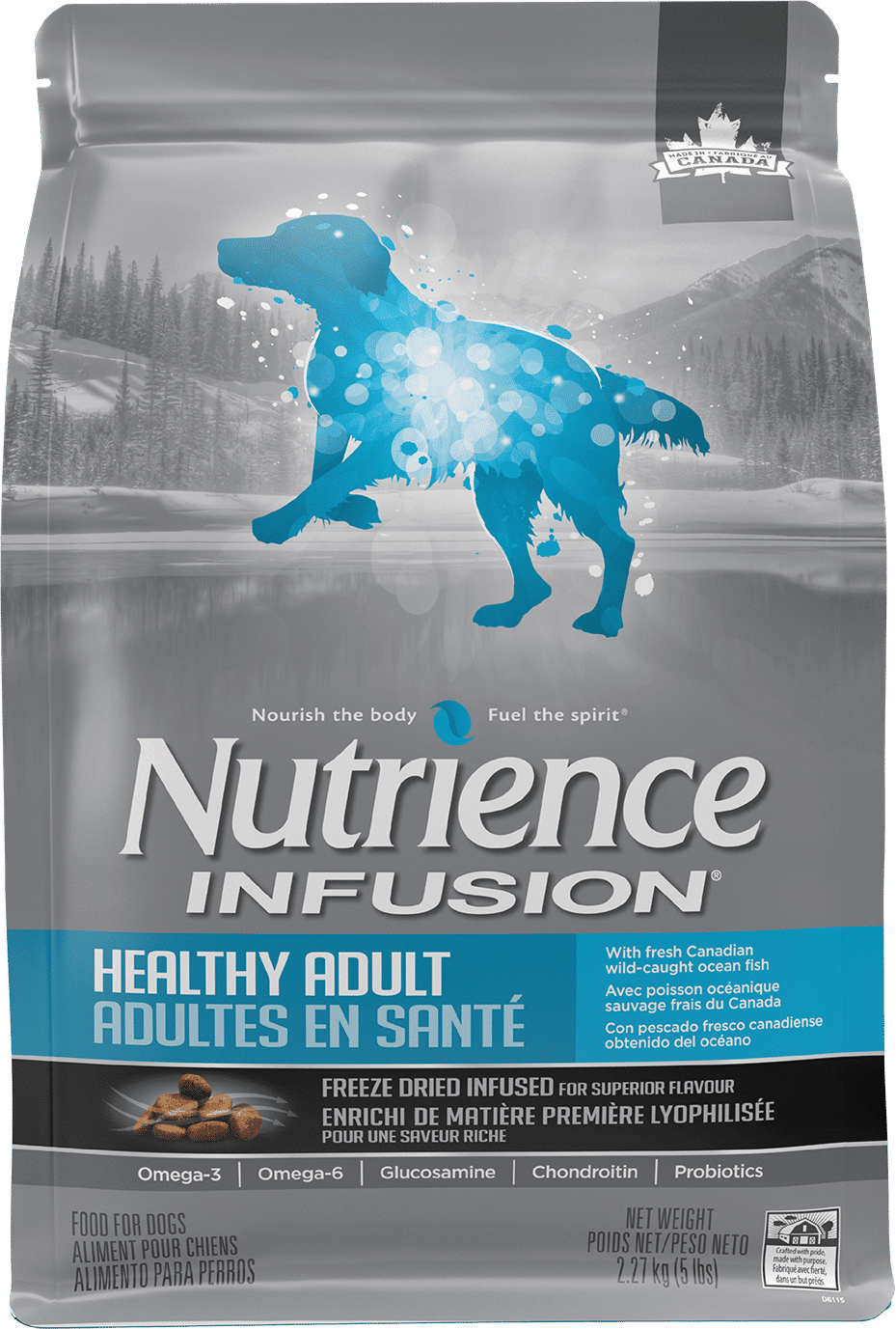 NUTRIENCE - Ocean Wild Fish Infusion Healthy Adult Dog Food, Size: 2.27kg